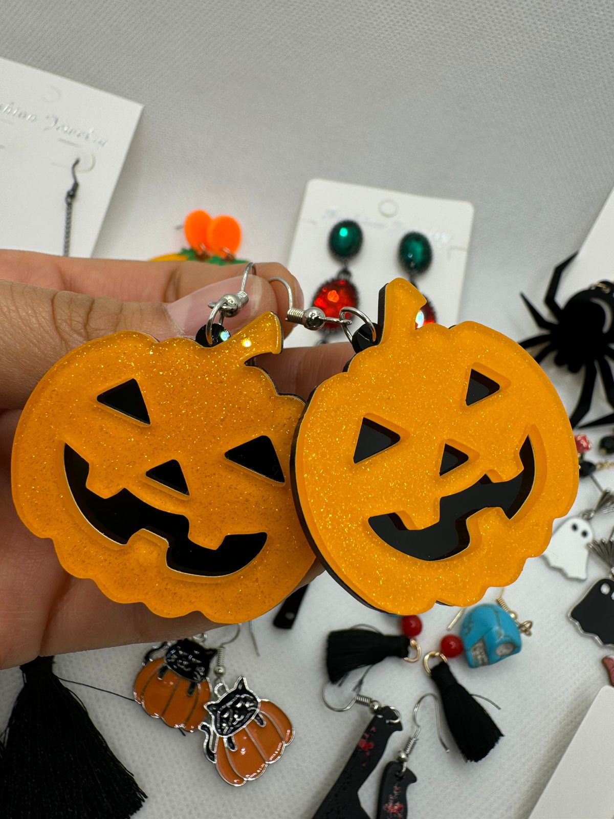 J68 Aretes Calabaza Halloween