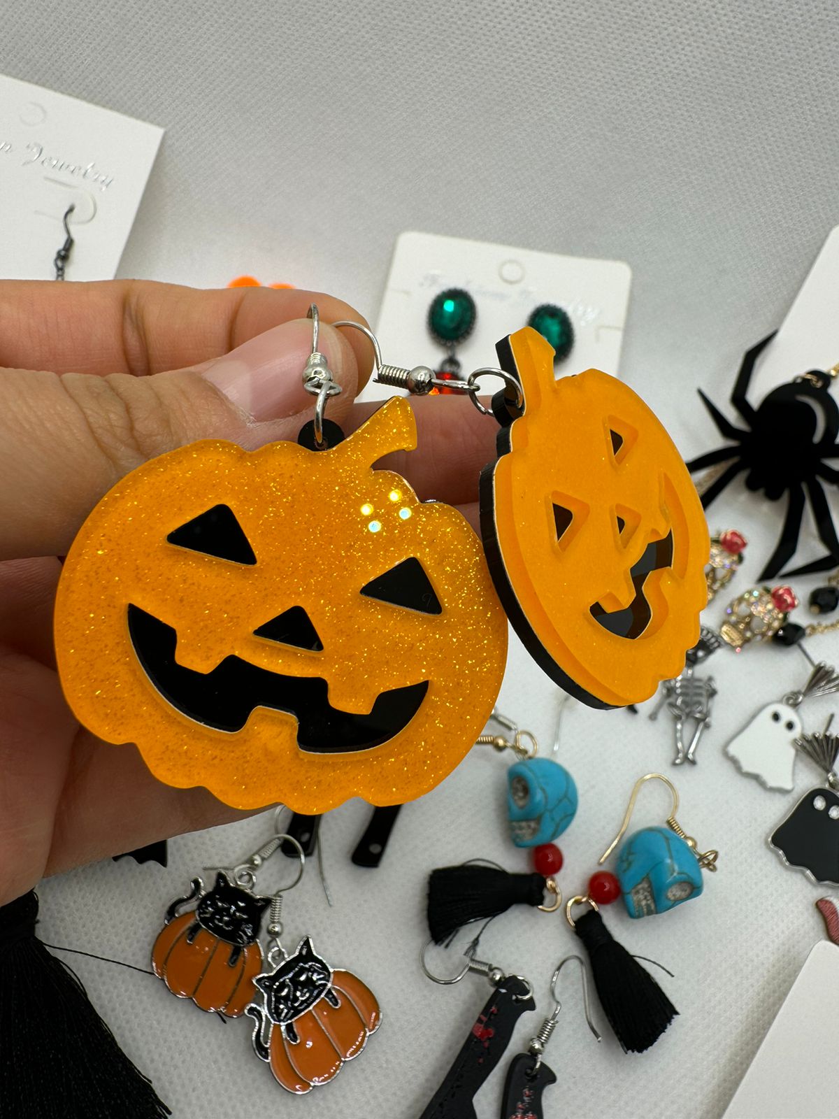 J68 Aretes Calabaza Halloween