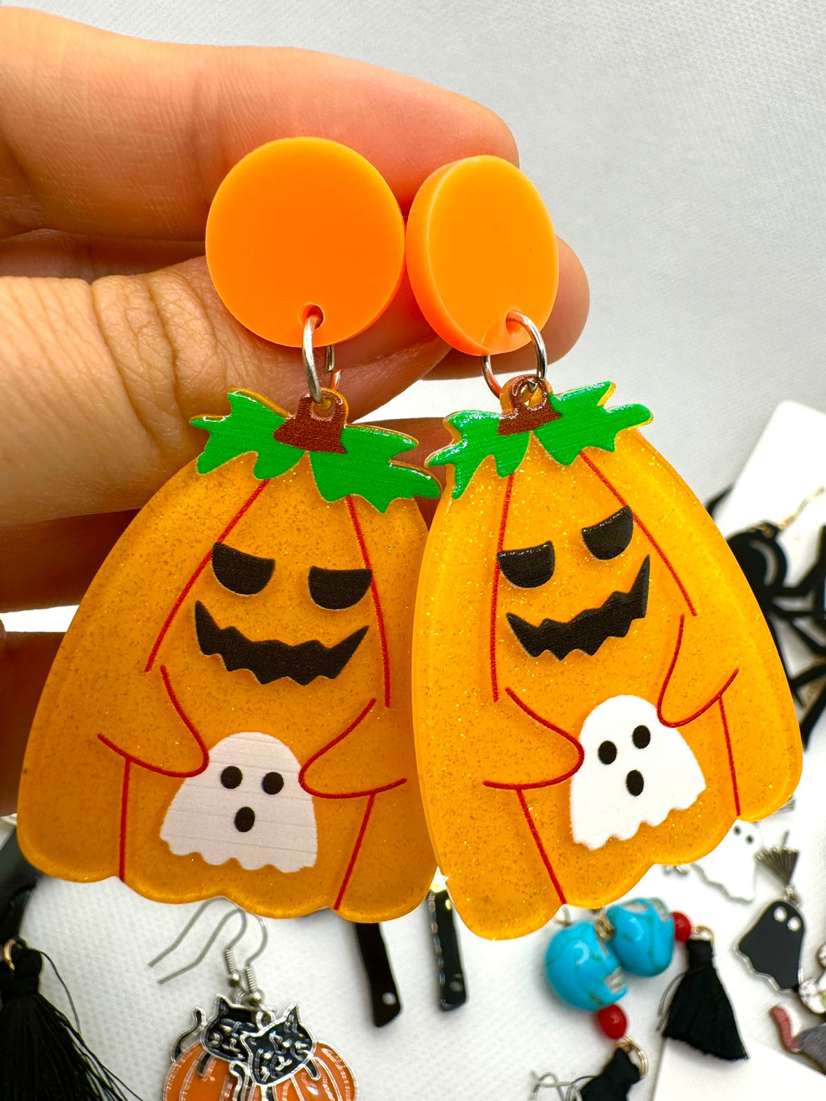 E229 Aretes Calabaza Disfraz Halloween