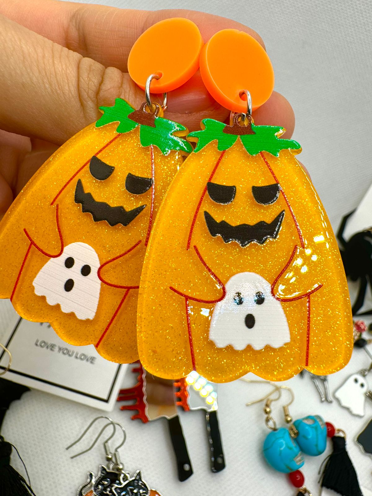 E229 Aretes Calabaza Disfraz Halloween