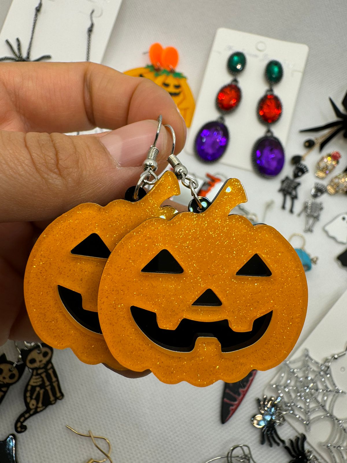 J68 Aretes Calabaza Halloween