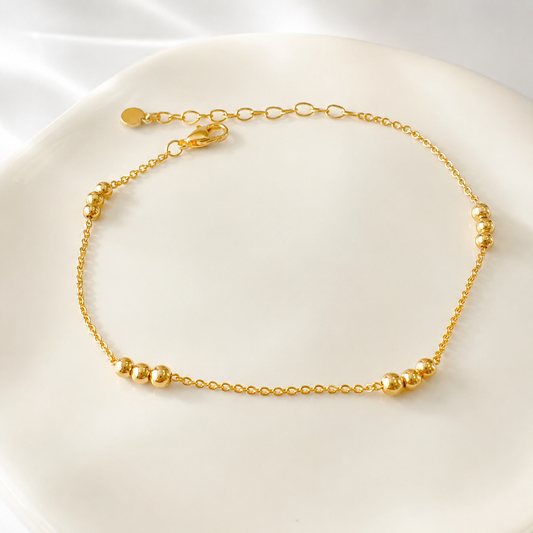 B645 Pulsera dorada acero inoxidable 16 cm largo mas 5 cm extension