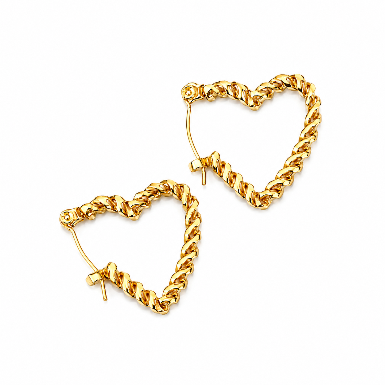 E2610 Arracdas corazon de acero inoxidable largo 2 cm