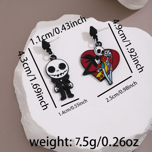 H37 Aretes Jack Halloween 4.5cm aleacion