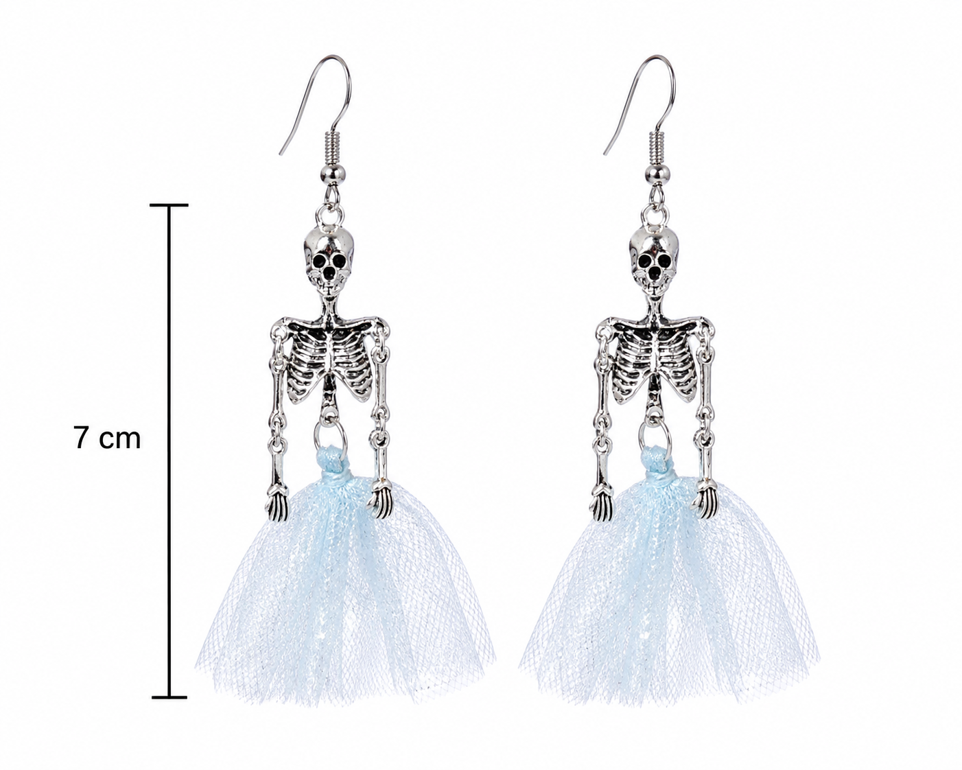 H39 Aretes esqueleto falta azul aleacion