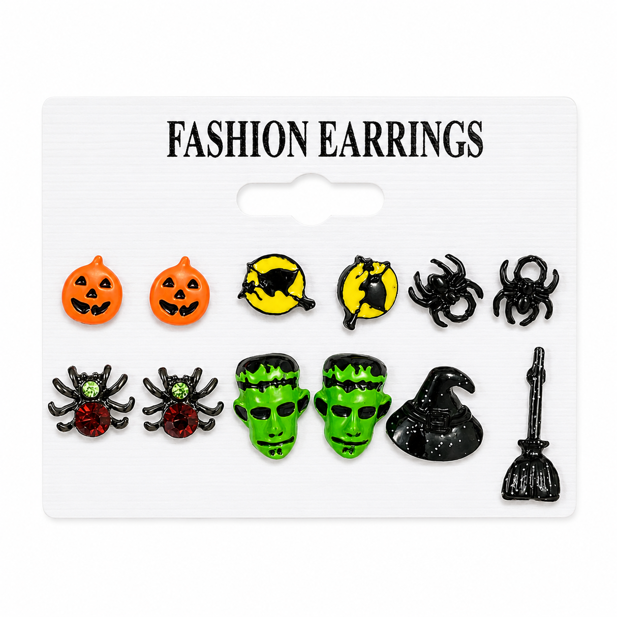 H52 conjunto de aretes calabaza Halloween aleacion 1cm