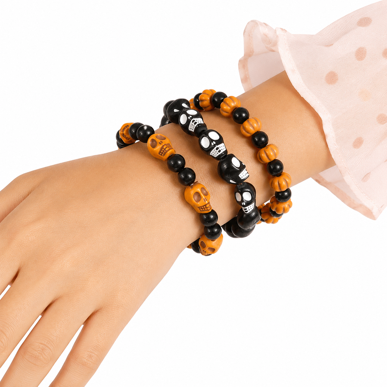 H64 conjunto de pulseras cuencas Halloween elasticas