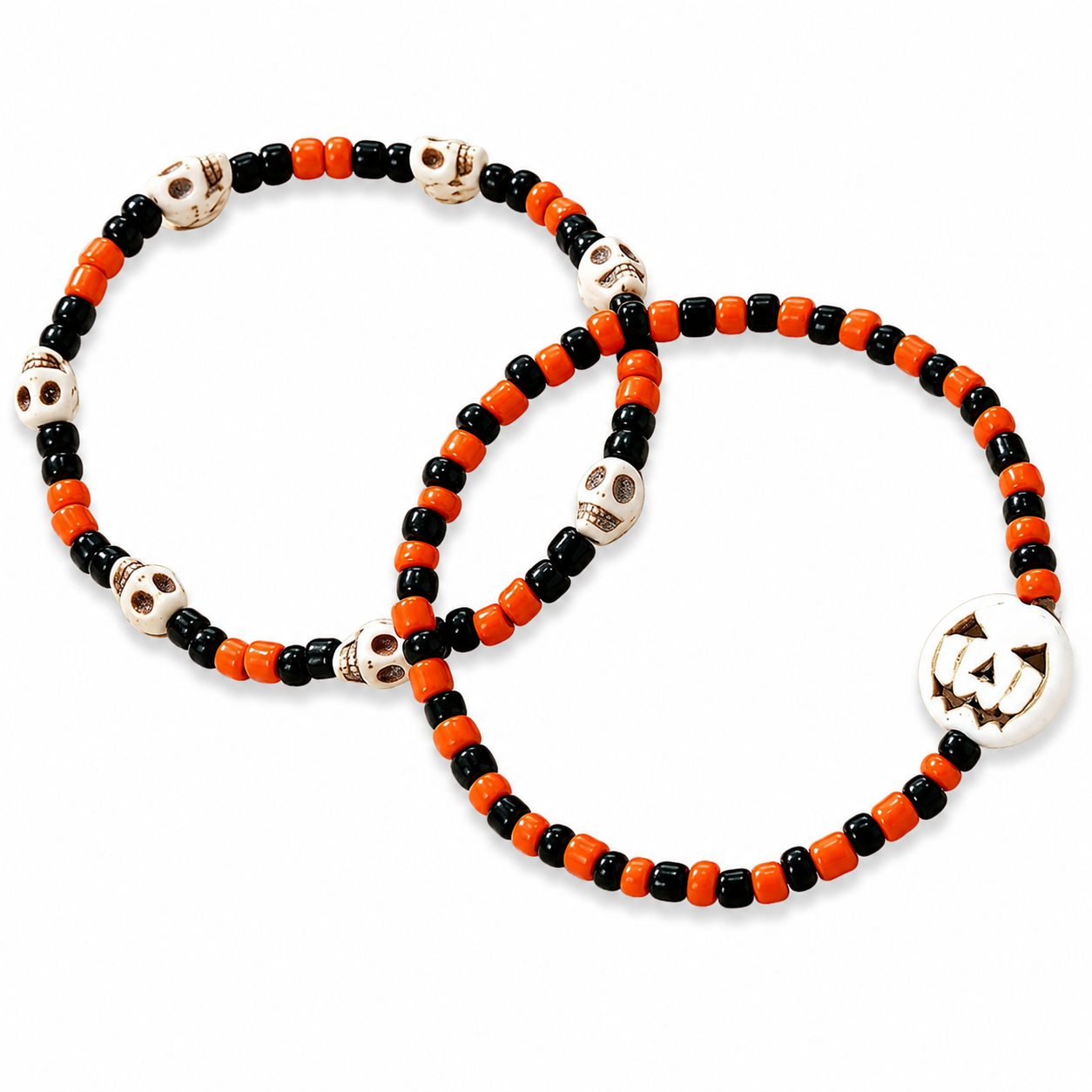 H73 Pulsera de calavera 2 piezas