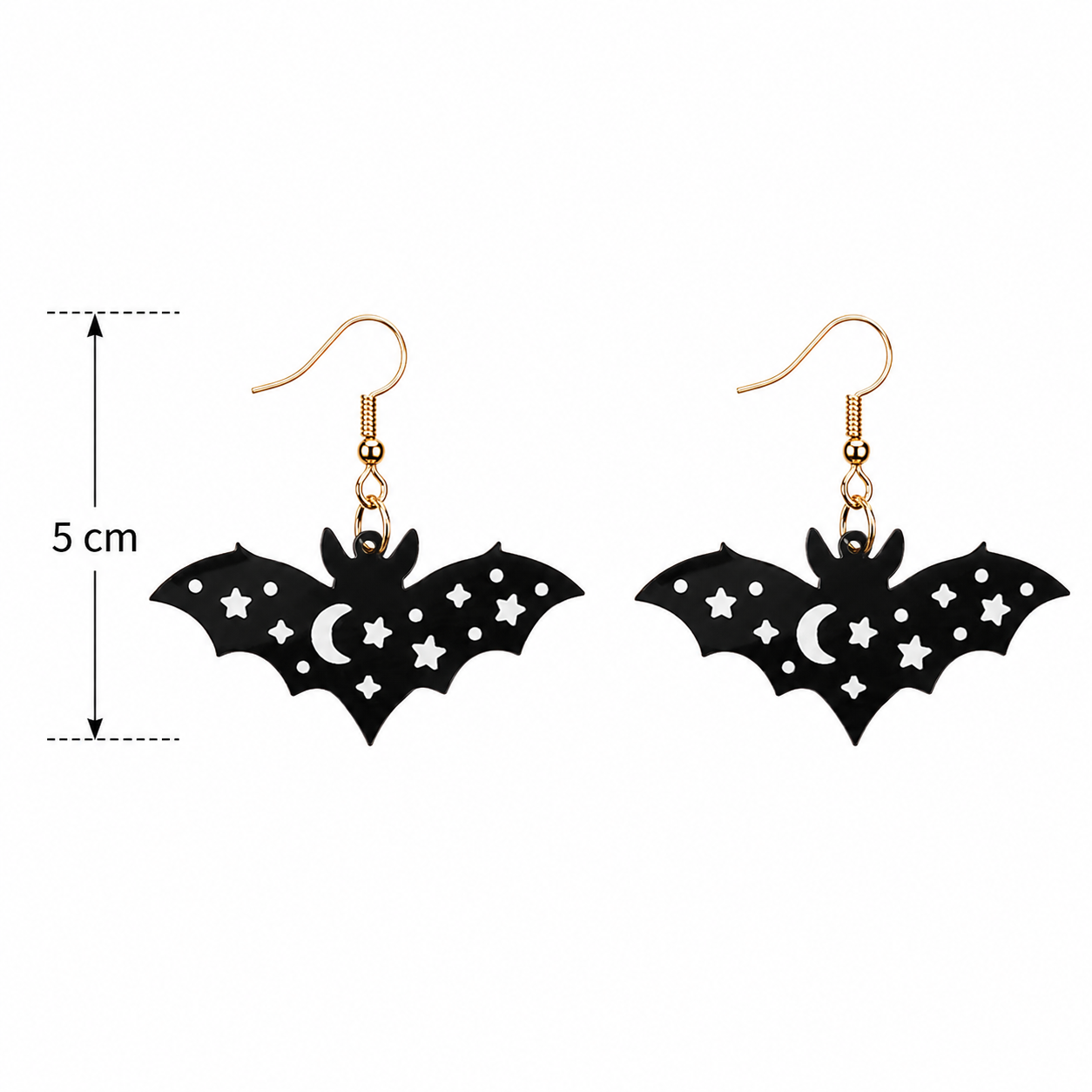 H91 Aretes murcielago Halloween acrilico