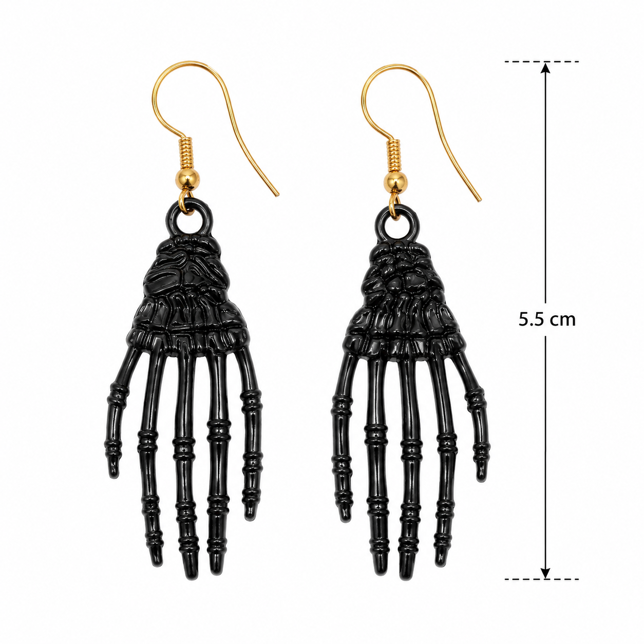 H98 Aretes de mano esqueleto