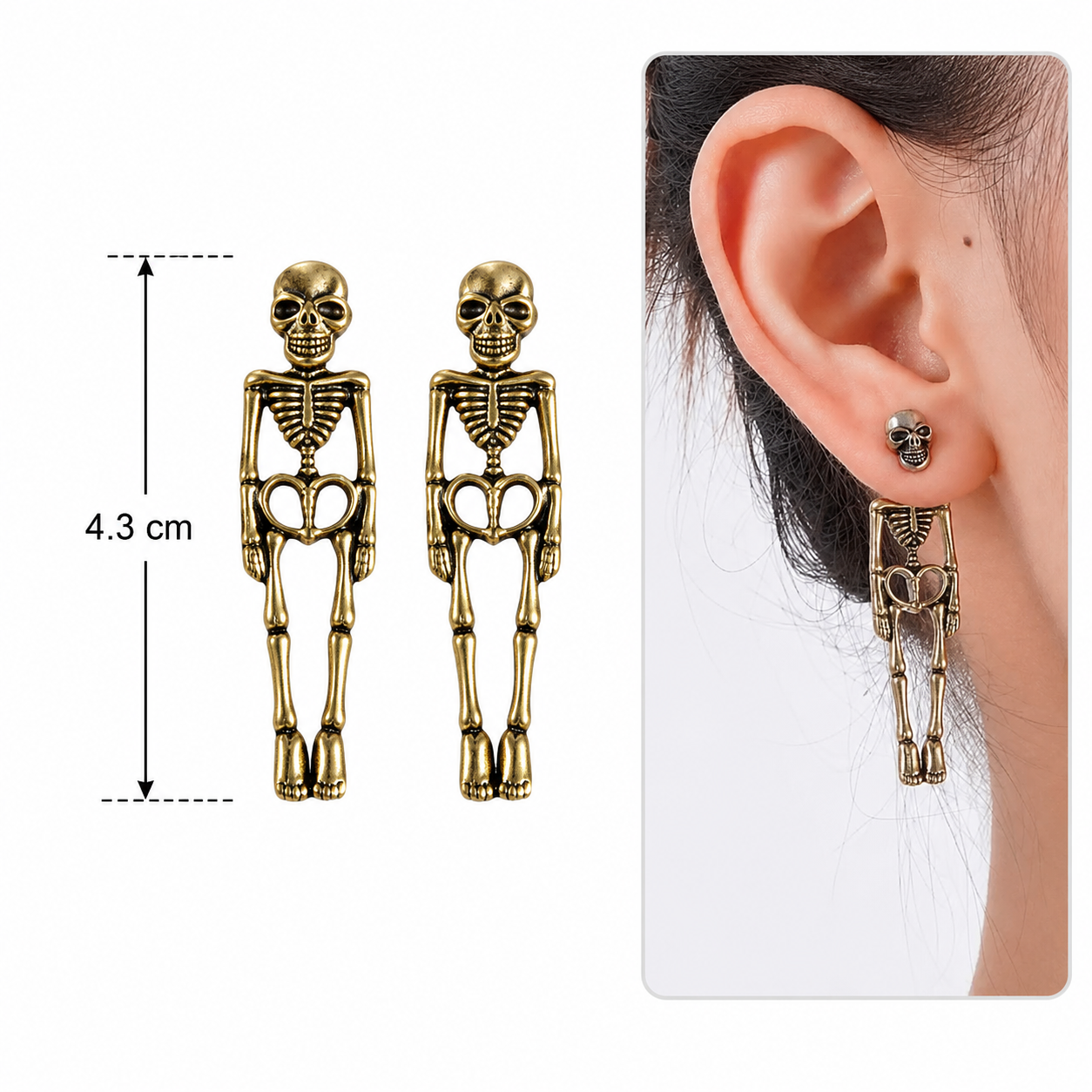 H99 Aretes de esqueleto modernos de aleacion
