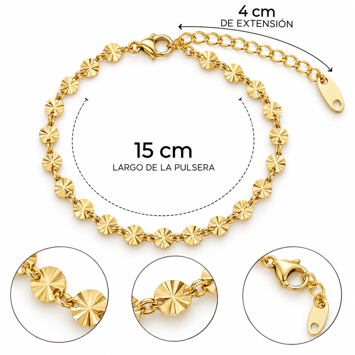 B618 Pulsera con diseño irregular de acero inoxidable