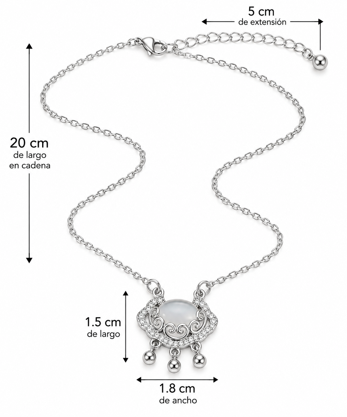 C932 Collar medusa  cobre con dije de acero titanio