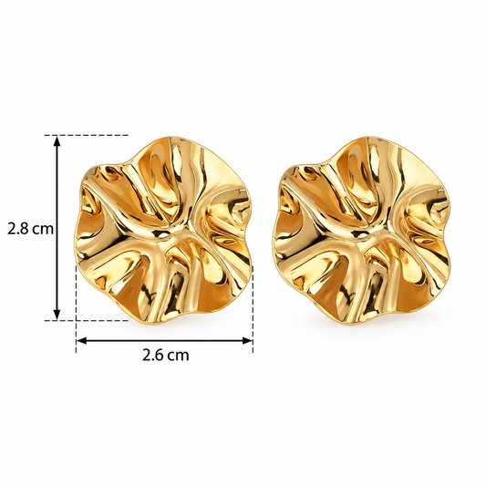 E2879 Aretes circulo irregular de aleacion