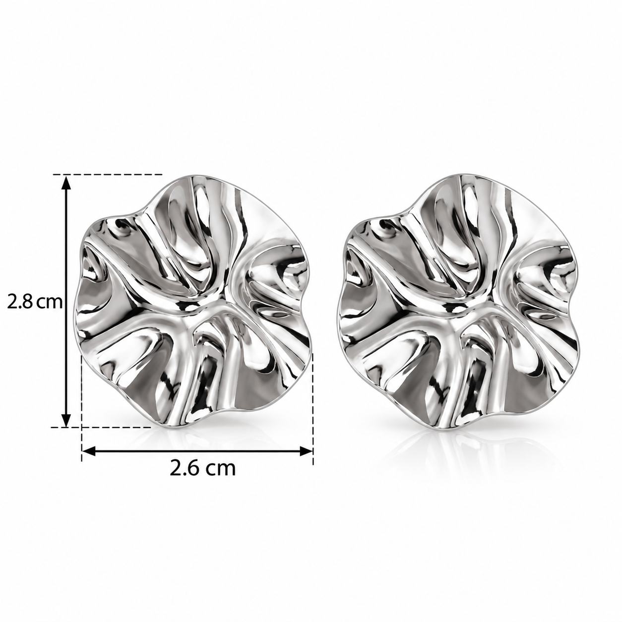 E2879p Aretes circulo irregular de aleacion