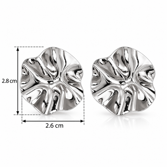 E2879p Aretes circulo irregular de aleacion