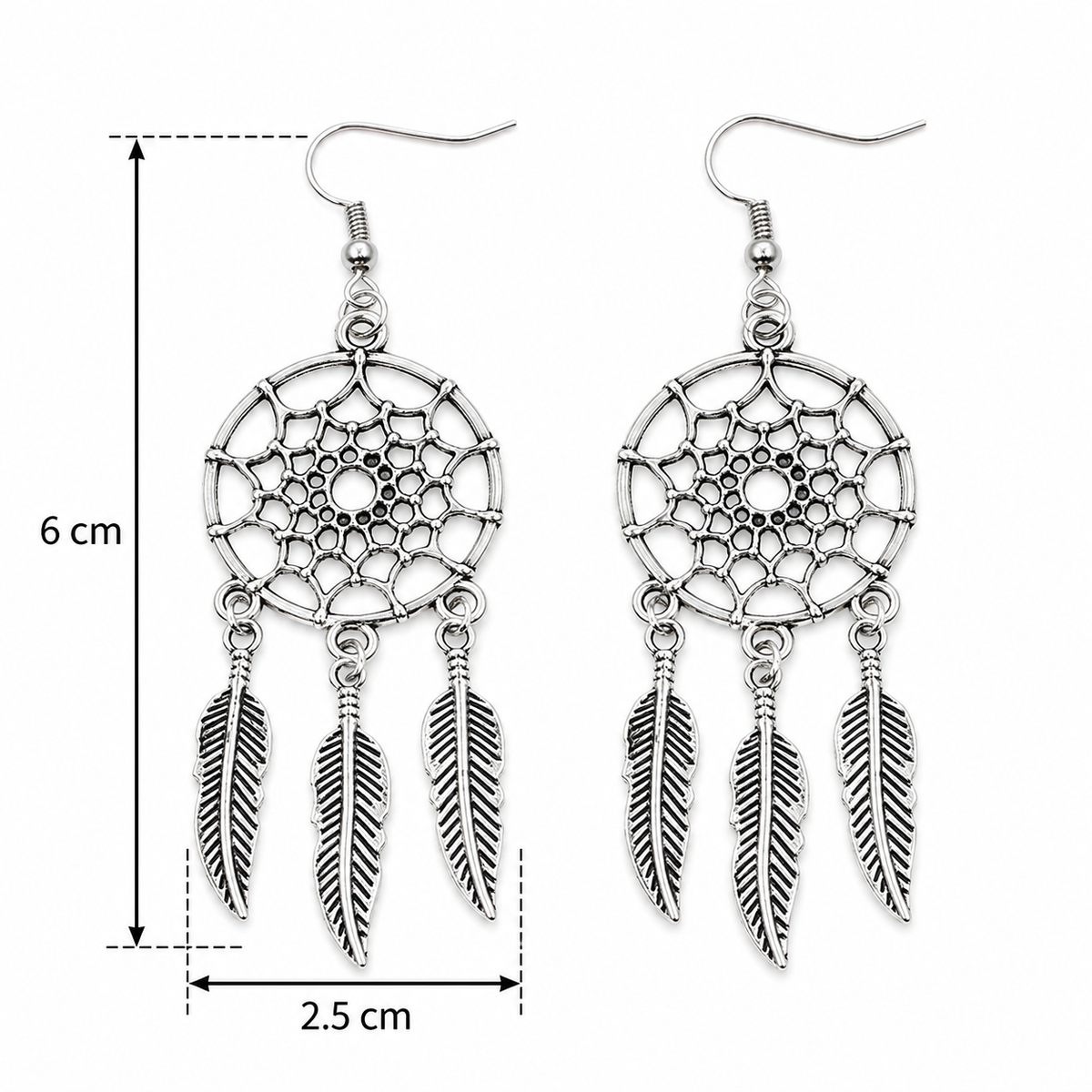 E2880 Aretes atrapasueños de aleacion