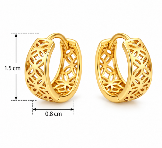 E2624 Arracadas aleacion de cobre chapado en oro de 14k Xuping