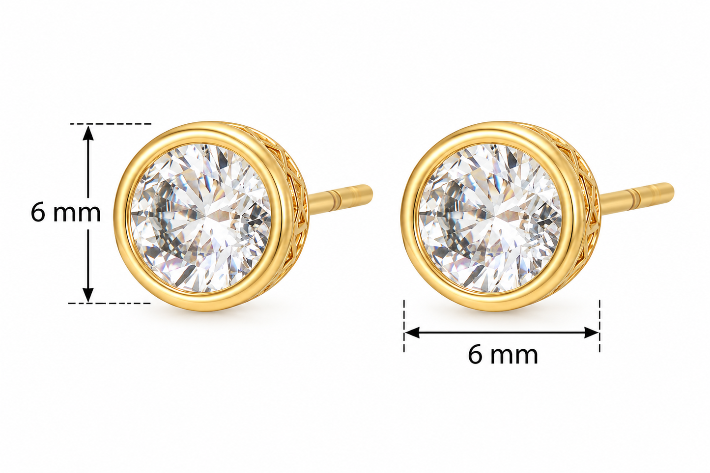 E2625 Aretes cristal hipoalergenico aleación de cobre chapado en oro de 18k Xuping