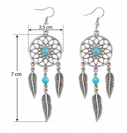 E2626 Aretes atrapasueños de aleacion