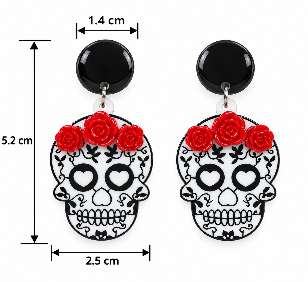 H111 Aretes craneo colgante ligeros de aleacion