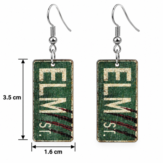 H114 Aretes horror movie de aleacion ligeros