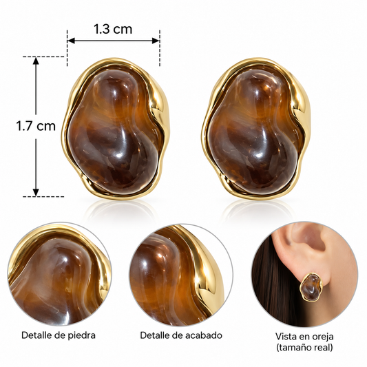 H138 Aretes copal de aleacion