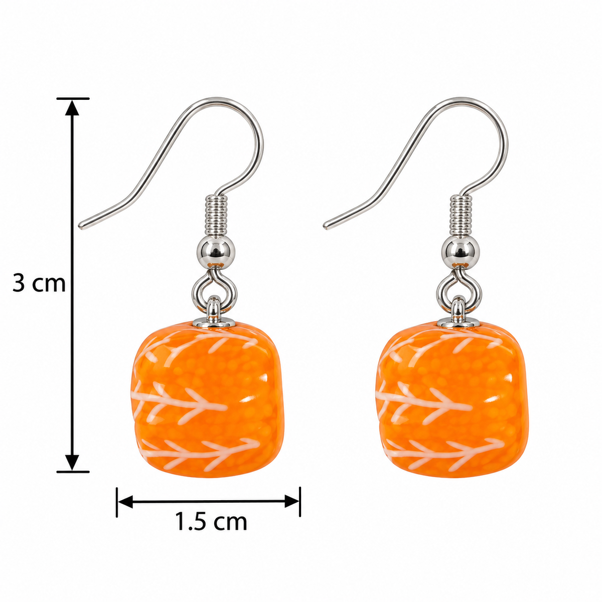 E7386 Aretes mandarina aleacion