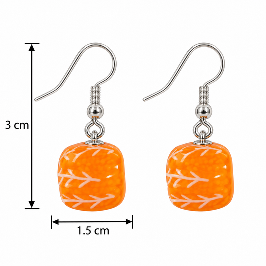 E7386 Aretes mandarina aleacion