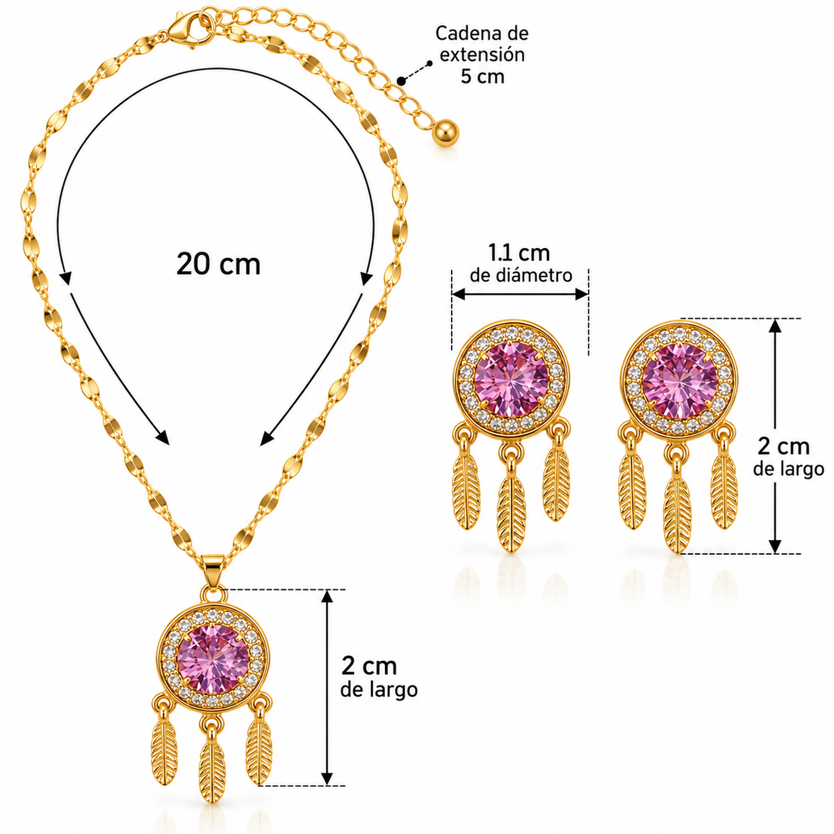 C026 Conjunto atrapasueños de acero inoxidable 201
