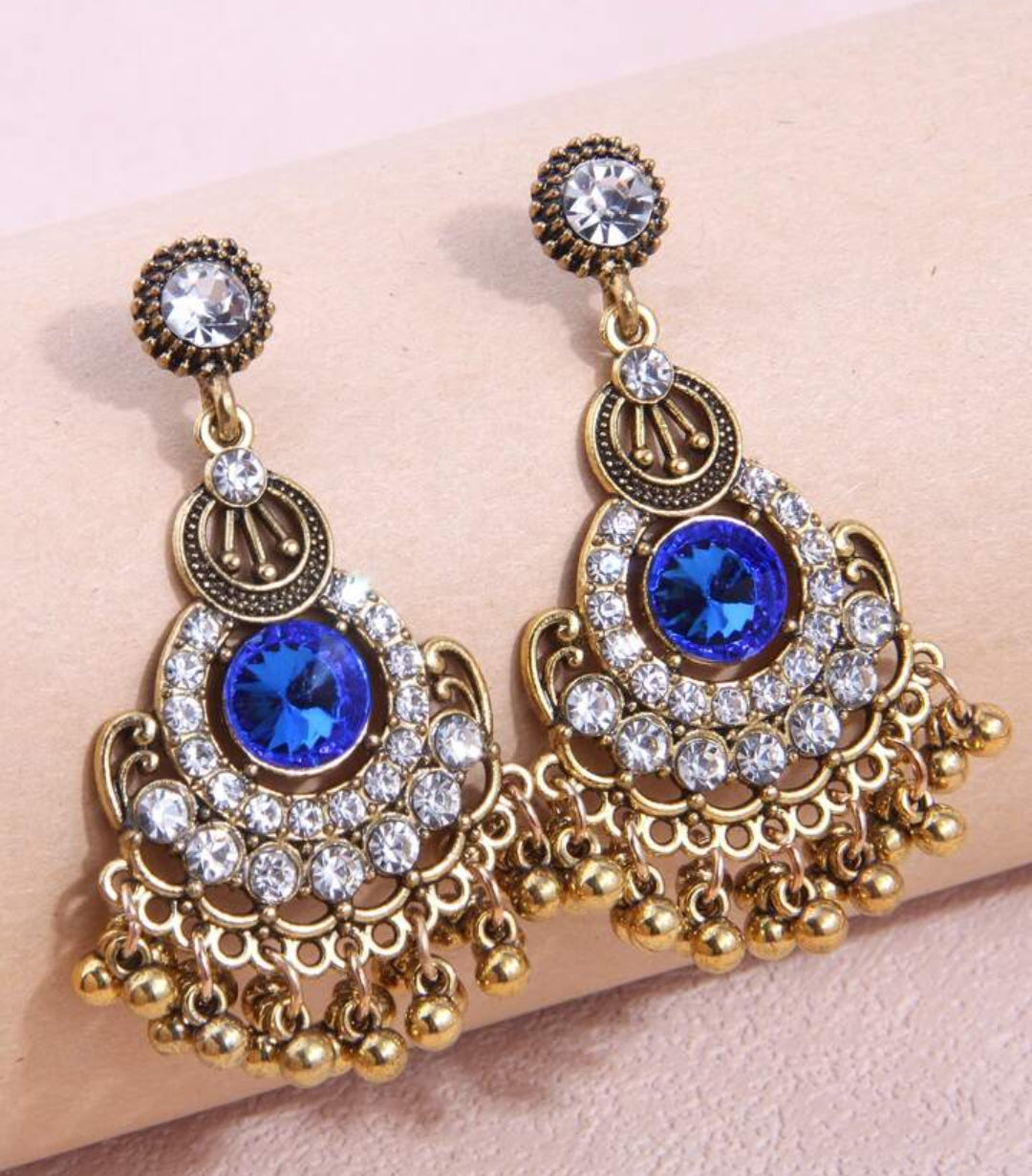 J320 Aretes Brillantes Vintage Diamantes Aleación