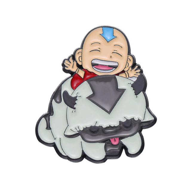 P56 Pin Broche Para Ropa Avatar Aang Appa