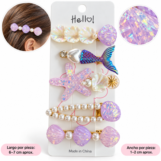 ACS27 conjunto de broche para el cabello hermosos de borlas incluye los que se muestran en la foto