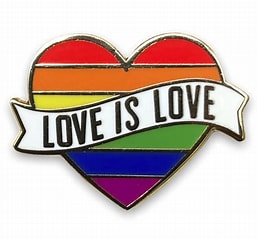 Pin P3 Corazon Love Is Love Arcoiris LGBTQ