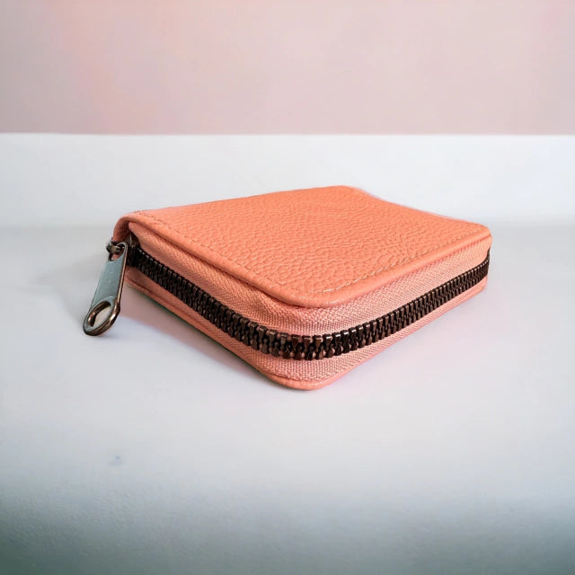 CR31 Cartera Portatarjetas Rosa Cuero Sintético