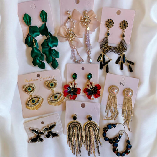 Lote 4 Incluye 9 Pares De Aretes