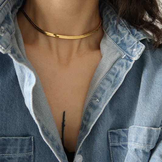 C610 Collar dorado acero inoxidable